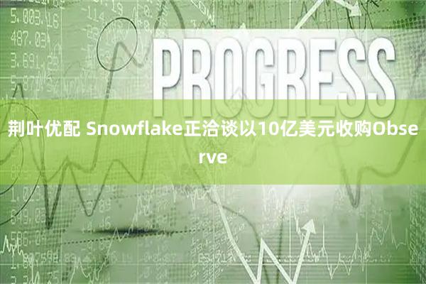 荆叶优配 Snowflake正洽谈以10亿美元收购Observe