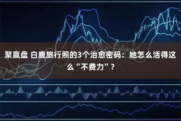 聚赢盘 白鹿旅行照的3个治愈密码：她怎么活得这么“不费力”？
